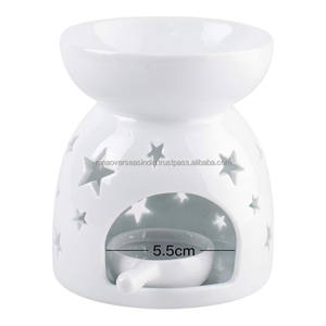 ที่วางเทียนเซรามิกสำหรับน้ำมันหอมระเหย เครื่องอุ่นเทียน เหมาะสำหรับตกแต่งบ้าน ของขวัญสำหรับการทำสมาธิ - Product Image 1