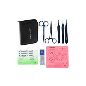 La pratique étudiante en médecine en gros comprend des sutures en soie et en nylon Kit de suture réaliste Instrument médical - Product Image 1