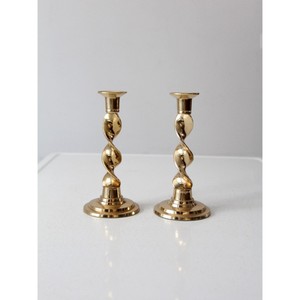 Brass Spiral Candlestick Holder Set of 2 for Home Decoration Amazing Housewarming Gifts - Product Image 5