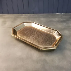 Premium Export Quality Decorative Metal <b>Tray</b> for Global Wholesale Markets Handmade Luxury Display TrayPremium Coastal Design - Product Image 4