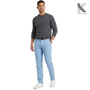 <b>Men</b> Casual Chino Pants <b>Stretch</b> Trousers Dobby Cotton Spandex 260GSM Textured OEM ODM Wholesale Manufacturer Factory - Product Image 4