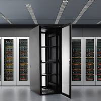 Armoire réseau 42U avec porte en maille, rack de serveur Internet sur pied, rack de serveur télécom DDF, en stock, certifié CE, certifié ROHS, SPCC