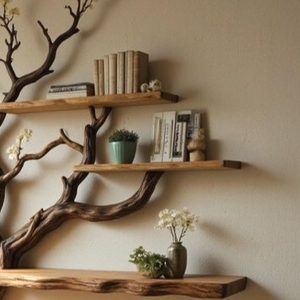 ชั้นวางหนังสือติดผนังรูปทรงประติมากรรมทันสมัยแบบประหยัดพลังงาน รุ่น Branching Elegance the Arboris ดีไซน์แขวน 5 ชั้น เหมาะสำหรับใช้ในโรงแรมและโรงเรียน - Product Image 4