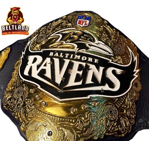Cinturón de Campeonato de la NFL de los Baltimore Ravens, Talla Adulto, Hecho de Zinc, Cuero PU Personalizado, Equipo de Artes Marciales Unisex - Product Image 3