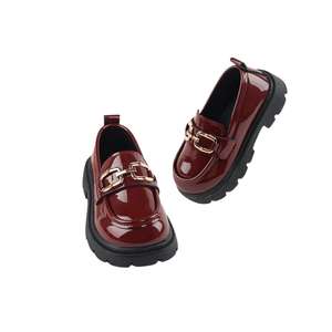 Chaussures en cuir premium pour bébé fille, unisexes, bout rond, à lacets, en cuir véritable, fabricant de chaussures de cérémonie pour enfants - Product Image 2