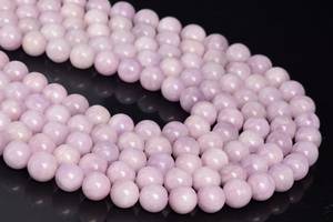 Perles de Kunzite du Brésil, pierres précieuses naturelles authentiques, demi-brin, perles rondes en vrac, 7,5 pouces, vente en gros de bijoux - Product Image 5