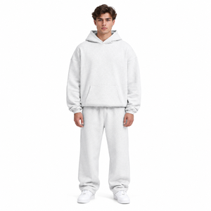 Sweat à capuche unisexe oversize avec cordon de serrage, capuche croisée, épaules tombantes, poche kangourou avant et poignets côtelés - Product Image 6