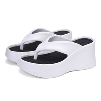 Damen Keilabsatz Flip-Flops Plateau EVA Hausschuhe Höhenerhöhende Rutschfeste Sommer Strand Pool Freizeit Outdoor