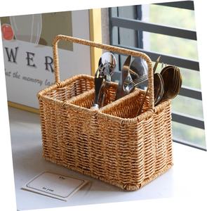 ที่เก็บของอเนกประสงค์ทำจากหวายสำหรับใส่ช้อนส้อม รีโมท ผลไม้ และเครื่องเขียน - Product Image 5