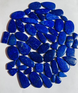 Natural <b>Lapis</b> <b>Lazuli</b> Cabochon Deep Blue Gold Pyrite Loose Gemstone AAA Quality Smooth Polish for Jewellery Making Wholesale Lot, - Product Image 5