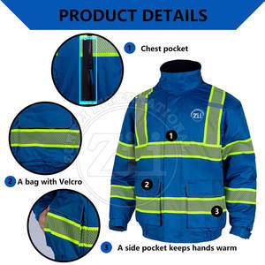 เสื้อแจ็คเก็ตซอฟต์เชลล์สะท้อนแสงกันน้ำ ANSI Class 1 คุณภาพสูง ผลิตตามสั่ง ขายส่งจากโรงงานโดยตรง พร้อมโลโก้ - Product Image 5