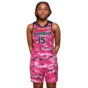 Uniforme de Baloncesto Personalizado para Mujer, Antiencogimiento, Absorbe la Humedad, Ropa de Baloncesto con Logotipo Personalizado, Conjunto de Baloncesto Femenino de Malla de Alto Rendimiento - Product Image 1