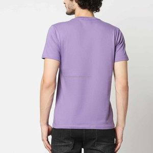 Camiseta Morada de Manga Corta para Hombre con Estampado de Imagen Personalizada, Cuello Redondo, Corte Regular, Algodón Jersey, Estilo Casual - Product Image 3