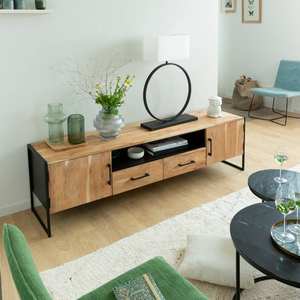 Mueble para TV Vandana Mira Arista en madera de acacia y metal - Product Image 1