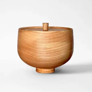 Recipiente de madera natural, urna, caja de madera natural, soporte para cenizas, recuerdo conmemorativo, tributo funerario. - Product Image 4