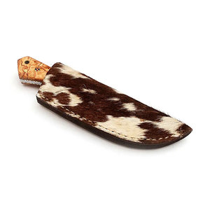 Cuchillo de Caza de Acero de Damasco Personalizado, Proveedor OEM ODM con Espiga Completa y Funda de Cuero para Caza, Camping y Actividades al Aire Libre - Product Image 5