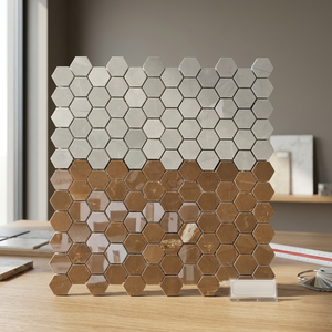 Square Cubic Shape New Arrival Kitchen <b>BackSplash</b> Mosaic Porcelain Glazed High Gloss Ceramic Wall <b>Tiles</b> 10x10 15x15 20x20 30x30 - Product Image 4