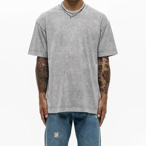 T-shirt élégant en coton délavé à l'acide, coupe décontractée et tissu doux, idéal pour les activités de plein air et le quotidien. - Product Image 1