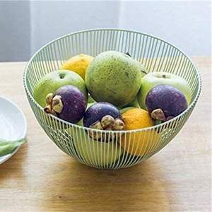 Modern Minimalist Wire Bowl Decorative Centerpiece <b>Basket</b> For Living Room Kitchen Counter And Dining Table <b>Display</b> - Product Image 4