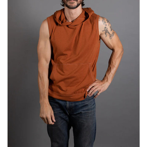 Débardeur de sport moderne sans manches pour homme, respirant, léger, doux, séchage rapide, style vintage, avec logo brodé sur le devant - Product Image 3