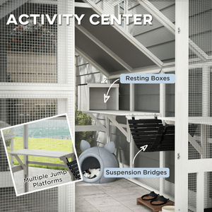 Cuccia Premium per Gatti, Gabbia Confortevole per Animali Domestici con Fondo Antiscivolo per Uso Interno/Esterno - Product Image 5