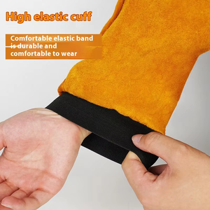 Manchons de Soudure en Cuir Personnalisés de Qualité Supérieure, Résistants à la Chaleur, Protections de Bras Durables, Vêtements de Travail de Sécurité - OEM/ODM - Product Image 3