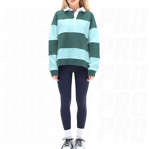 Fabricant sur mesure de maillots de rugby à manches longues, chemises de rugby à rayures brodées pour hommes, vêtements de sport, vêtements de rugby - Product Image 3