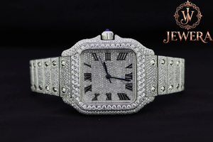 Hip Hop Iced Out Moissanite Diamond Stainless Steel Analog Glass Watch with Premium Craftsmanship for Men's Fashion Gift Giving - Product Image 4