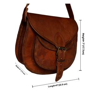 Women’s genuine leather <b>crossbody</b> sling bag, stylish lightweight shoulder <b>purse</b> for everyday casual use. - Product Image 5