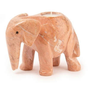 High Quality Marble Elephant Shape <b>Tea</b> <b>Light</b> <b>Candle</b> Holder with Customized Logo Easter Home Decoration Low Price - Product Image 1
