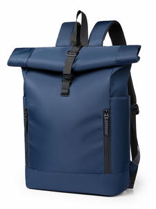 Modern Pink <b>Roll</b> Top Business Bag for Ladies Water Resistant Fashionable Computer <b>Backpack</b> for Daily Commute student bag - Product Image 6