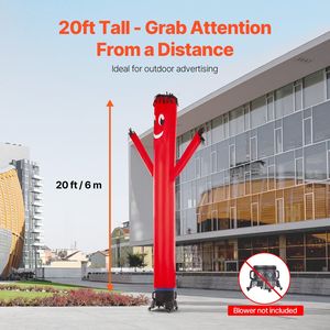 20FT Ondulado Hombre Bailarín Inflable Publicidad Aire Viento Tubo Diseño a prueba de viento (No se requiere soplador) - Product Image 2