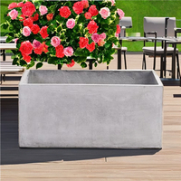Jardinières personnalisées de haute qualité à prix d'usine, grands pots et jardinières de jardin extérieurs, pots de fleurs en moules en fibre de verre en ciment