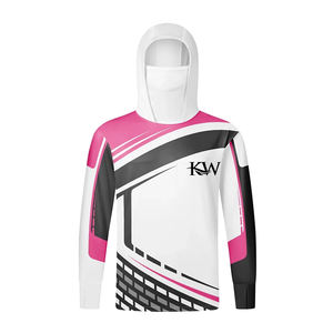 Custom <b>Camo</b> Hooded UPF 50 UV Protection <b>Men's</b> Outdoor Quick Drying Moisture Wicking Breathable Anti-Bacterial Fishing <b>Jacket</b> - Product Image 5