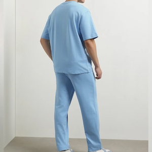 Ensemble 2 pièces homme haut de gamme, coupe slim, respirant, écologique, décontracté, streetwear, t-shirt à manches courtes et short de sport pour l'été - Product Image 4