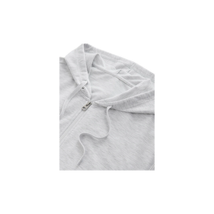 Sweat-shirt à capuche zippé pour homme, couleur unie, en molleton de coton, coupe décontractée, style automne, tricoté - Product Image 6