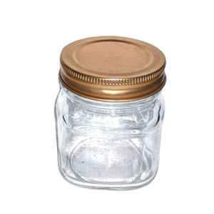 Frasco de vidrio transparente y duradero con tapa metálica hermética, perfecto para mantener las especias frescas y organizadas en los estantes de la cocina. - Product Image 1