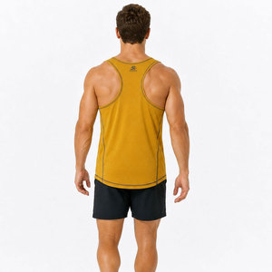Camiseta Deportiva para Hombre, Talla Grande, Transpirable, de Poliéster/Algodón, Cuello Redondo, Estilo Urbano, Tejido de Punto - Product Image 4