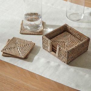Premium Design Rattan Coaster Jute Coaster Rope Coaster Place Mats Woven Rattan Coaster Mats At Factory Wholesale Price - Product Image 1