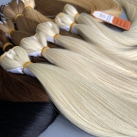 Extensions de Cheveux Humains Remy Vietnamiens Blond Clair, Tissage en Paquets, Qualité Supérieure Grade 12A, Sans Nœuds