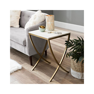 Modern <b>Marble</b> <b>Top</b> Metal <b>Side</b> <b>Table</b> Stylish New Arrival Decorative Accent <b>Table</b> Customized Sofa End <b>Table</b> For Bedroom Use - Product Image 1