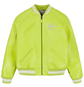 Chaquetas de Cuero Avirex Personalizadas de Alta Calidad para Hombre, Chaqueta de Cuero Avirex Color Amarillo Cordero al por Mayor - Product Image 1