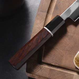 Cuchillo de Camping de Bolsillo, Acero de Damasco, Mango de Madera, Personalizable OEM - Product Image 2