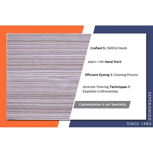 Tapis en coton éco-responsable, tissage plat, fibres naturelles, réversible, pour une décoration durable ou des maisons de style spa, à prix avantageux - Product Image 6