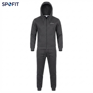 Conjunto Deportivo de Invierno para Hombre, Talla Grande, Transpirable, de Alta Calidad, con Capucha y Forro Polar, Logotipo Personalizado, Diseño Sólido, Venta al Por Mayor de Fábrica - Product Image 2
