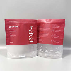 Bolsa de pie mate impresa a medida con ventana para polvo cosmético |   Laminado PET/CPP de Tamaño Pequeño |   Muesca de desgarro |   Vietnam - Product Image 1