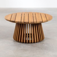 Table basse ronde en bois d'acacia Vandana Amber Design (Ø80 cm) Mura