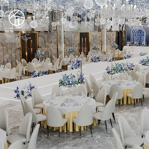 <span class=keywords><strong>เก้าอี้</strong></span>รับประทานอาหารหนัง PU สำหรับงานเลี้ยงใช้ในโรงแรมงานปาร์ตี้มีพนักพิงสูงทันสมัย - Product Image 2