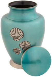 Urnes funéraires en laiton faites à la main, style américain, pour hommes et femmes, avec logo personnalisé - Product Image 1
