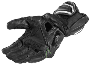 Guantes de Motocicleta de Cuero para Hombre, con Cierre de Cremallera, Negros, Protección Invernal - Product Image 3